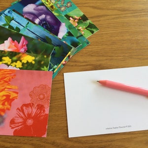 Lot de 5 cartes postales fleuries à choisir image 5