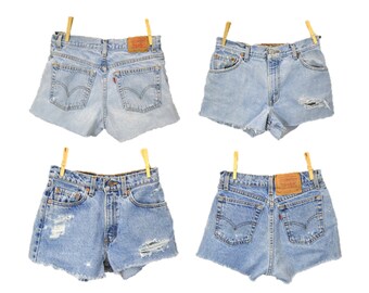 Vintage Levi's Shorts Cutoffs Grunge / CUSTOM MADE made fringe summer shorts hipster Daisy Dukes / festival boho indie by Indie Cloth Co