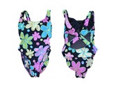 One piece swimsuit high leg suit vintage neon baywatch swimsuit beach 90s summer swim floral one piece preppy hipster Medium M 8 hipster