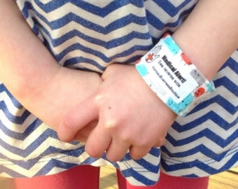 Organic Cotton Medical Alert Cuff for Baby/Toddler/Kids