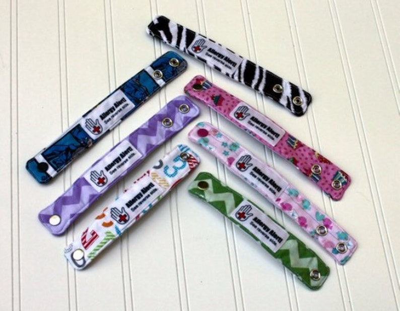 Choose Any 3 Allergy Alert Cuff Bracelets for Babies/toddlers Etsy