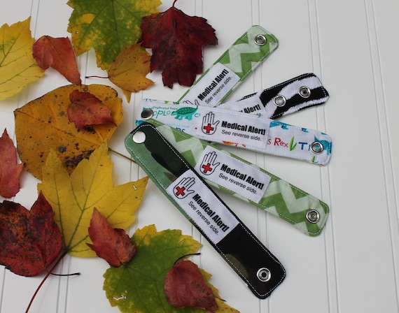 Choose Any 5: Medical Alert Cuff Bracelets For Babies/Toddlers OR Kids Age 2-9 With or Without Custom Printed Information Label