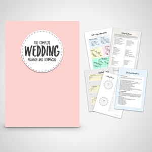 Wedding Planning kit - The Complete wedding Planner with Pink Cover Print at home Digital Download