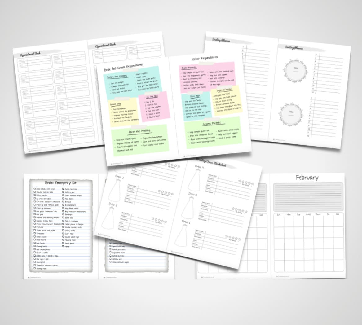 Wedding Planner Printables Diy Printable Wedding Binder Folder