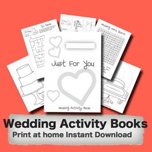 Kids Wedding Activity Book - Print at home PDF