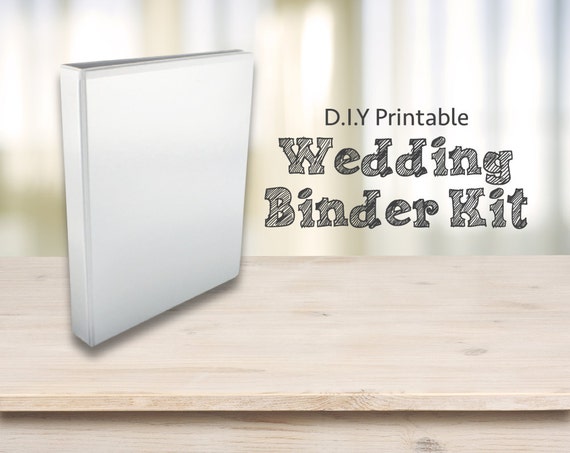 Wedding Planner Printables - DIY Printable wedding binder/ Folder / Diary / Planner