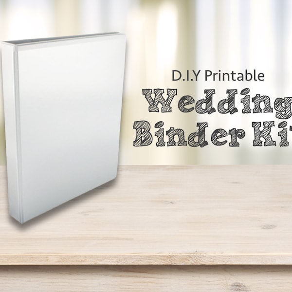 Wedding Planner Printables - DIY Printable wedding binder/ Folder / Diary / Planner