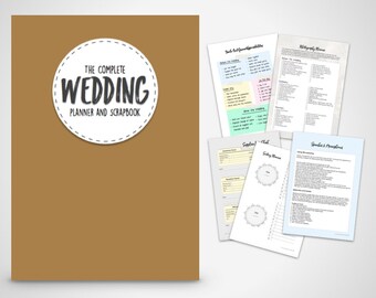 Wedding Organiser Printable Planner- The complete Wedding Planner printable wedding planner book
