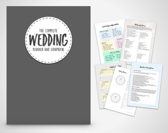 Wedding Planner book, wedding organizer Print at home Digital Download,Wedding Planner, Wedding Binder Printable, wedding checklists