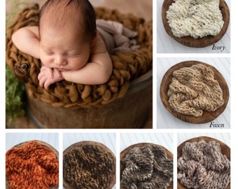 40+ COLORS Layering Blanket knit merino wool newborn photography photo prop layer thick thin chunky mini bump layer baby boy girl neutral