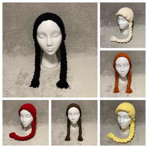 Black and top white yarn wig