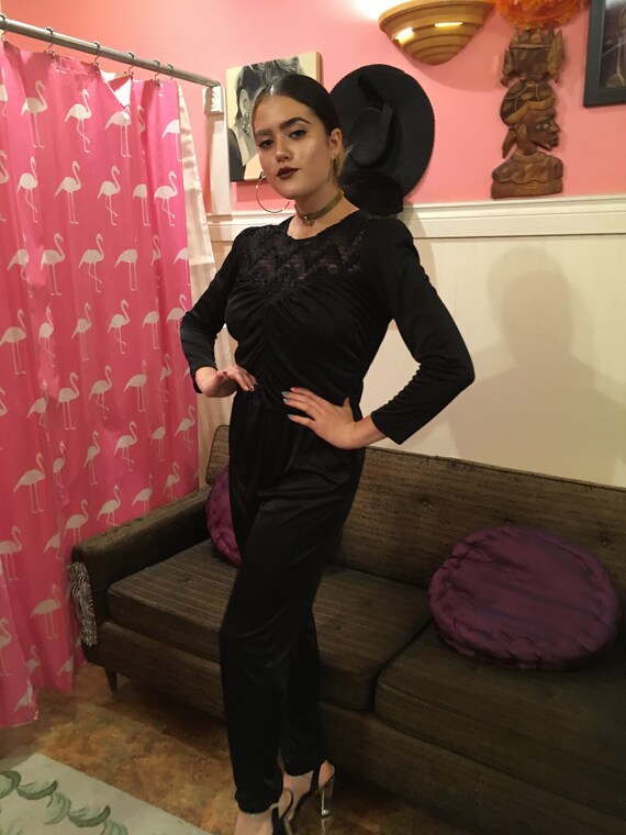 Vintage jumpsuit /black / Calhoun 7/8 / rompers f