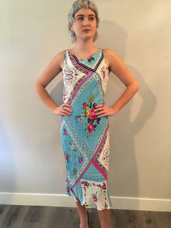 Vintage rayon dress size large