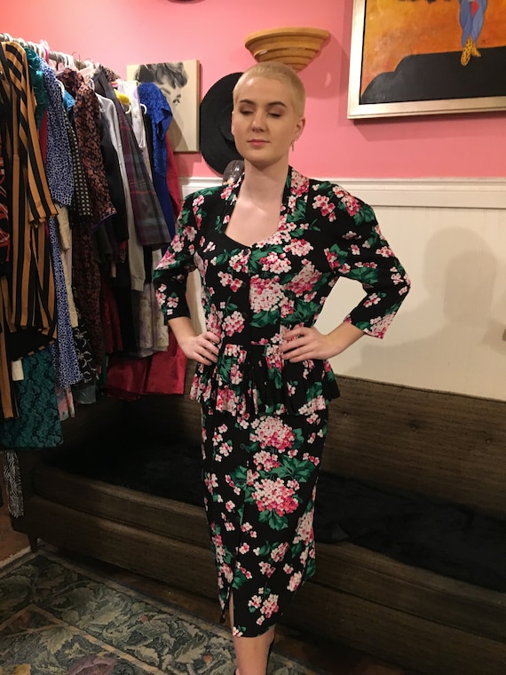 1980's Carol Anderson/ Floral print/ Summer Dress/