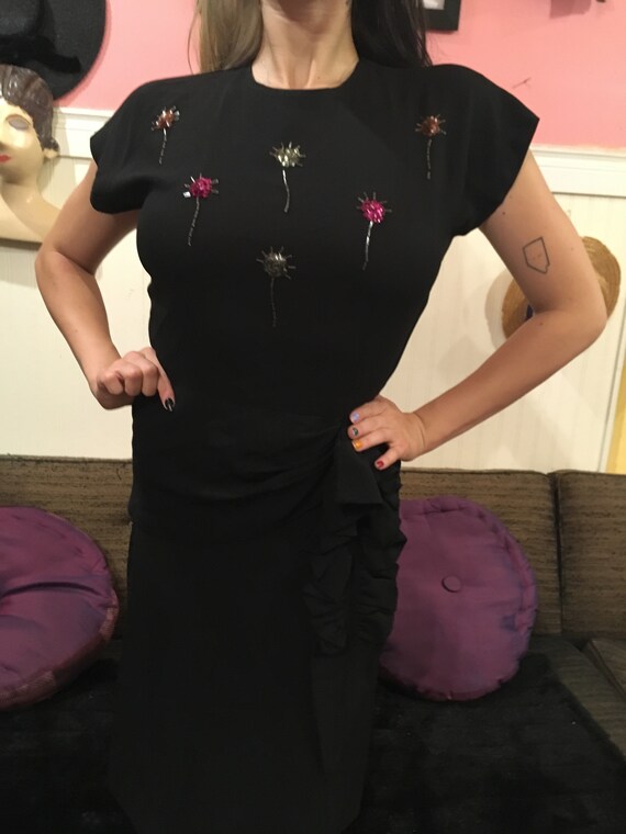 1940’s true vintage dress / Star burst designs /