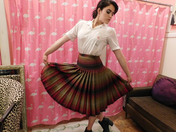 Vintage Pendleton Skirt/ Reversible Pendleton/ Woo
