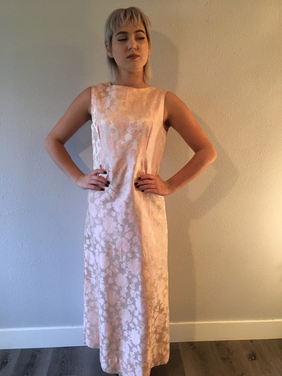 Brocade vintage dress size medium maxi dress