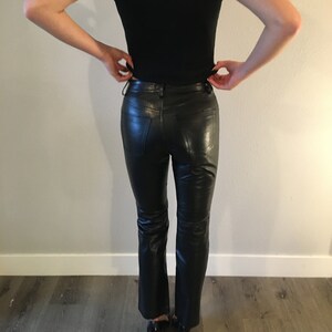 Black Leather Pants Size 0 Vintage 