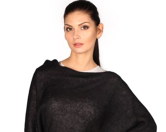 Poncho femme, poncho tricoté, poncho femme, poncho tricoté mohair, tunique, poncho mohair