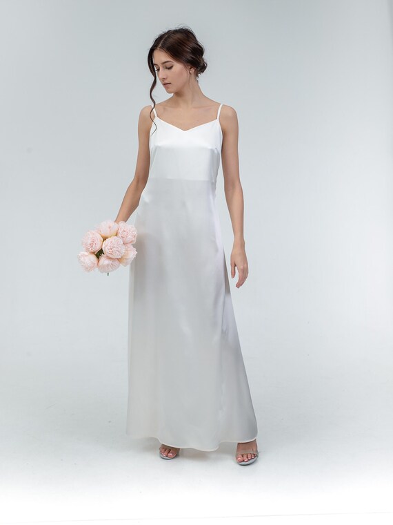 Handmade Designer Wedding Slip Dress Maxi Silk White - Etsy
