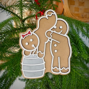 Gingerbread Cookie Style Keg Stand Funny Christmas Ornament