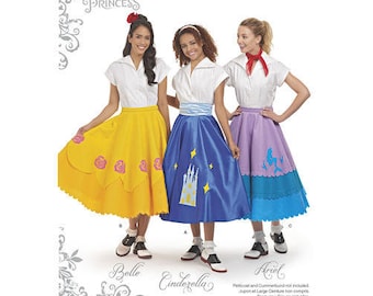 Poodle Skirts | Poodle Skirt Costumes, Patterns, History Simplicity Pattern 8628 Misses Disney Character Skirts $5.95 AT vintagedancer.com