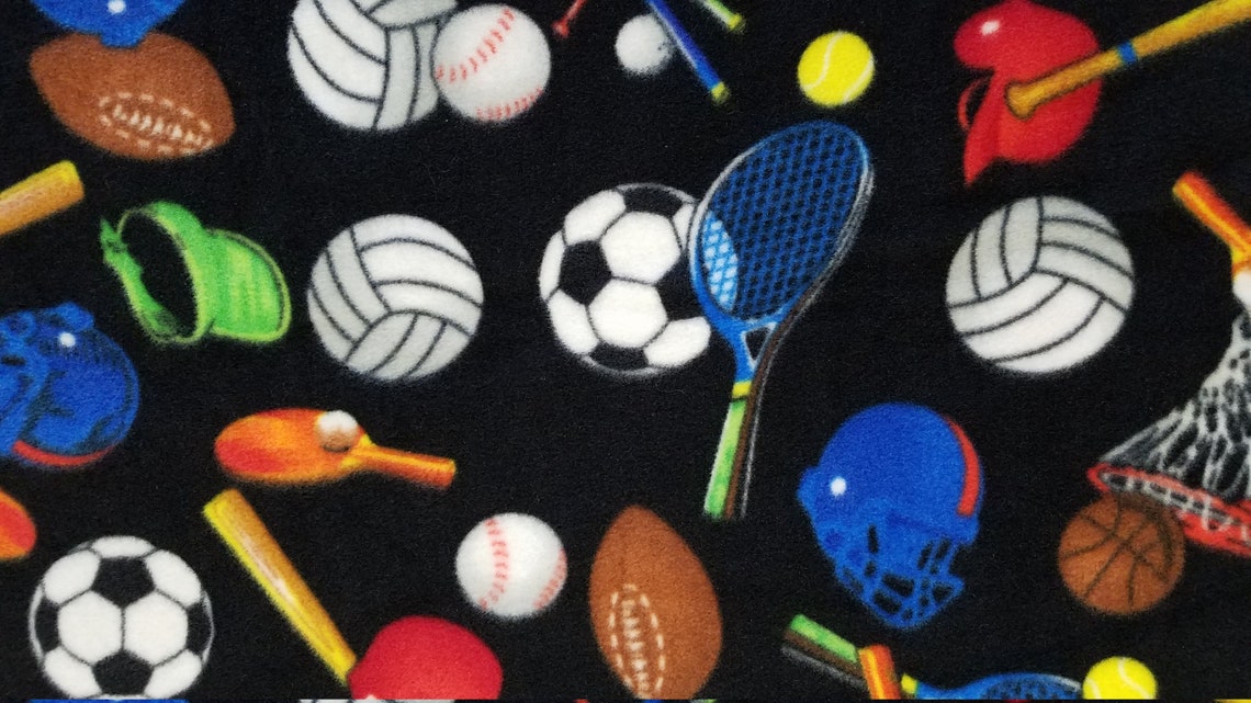 Sports Fleece Fabric 1 Yard Etsy
