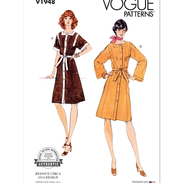 Vogue Sewing Pattern V1948 Misses' Dress