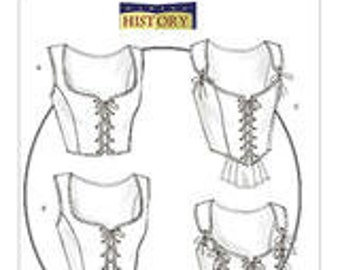 Butterick Sewing Pattern B4669 Laced Corsets with Peplum Variations