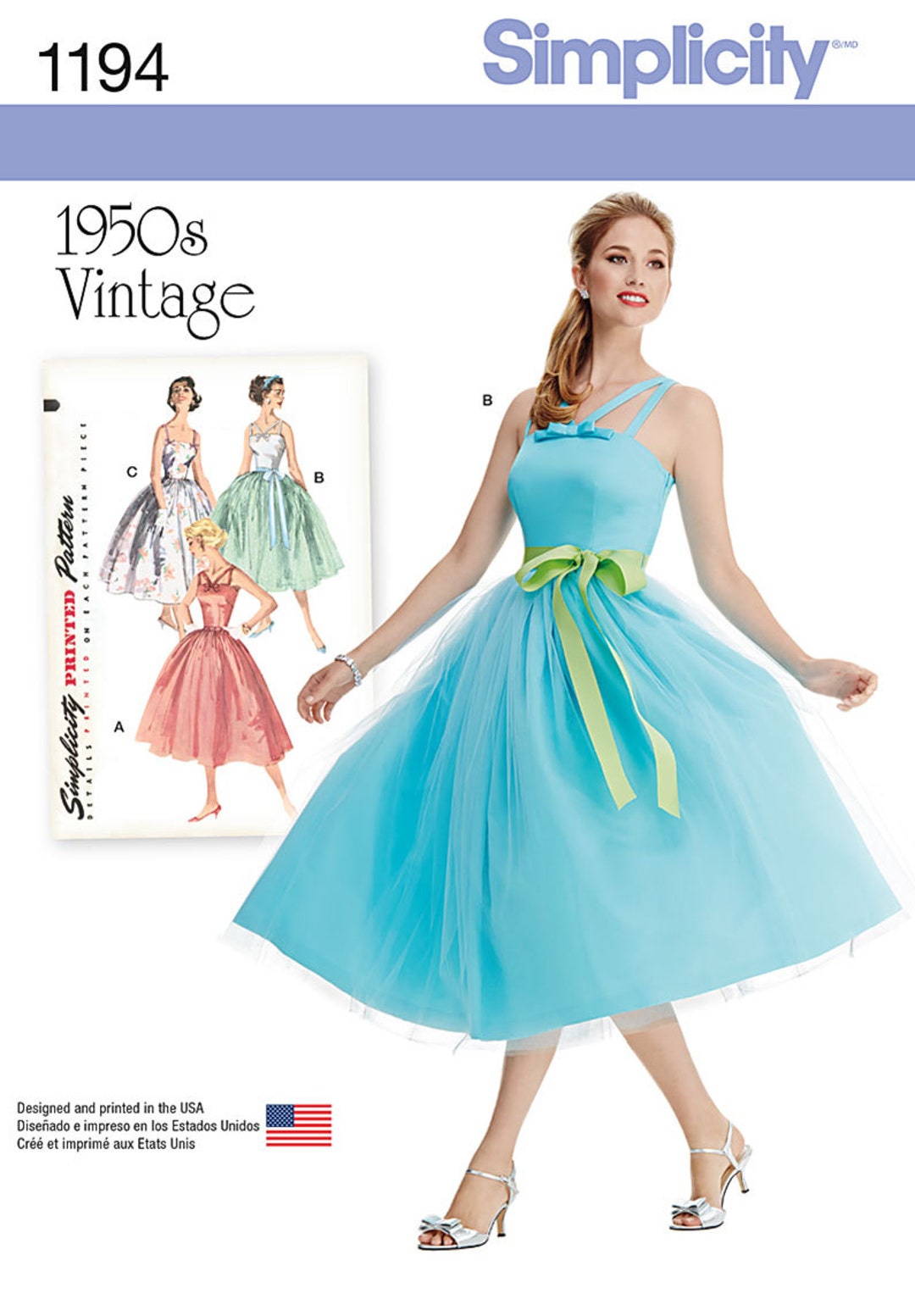 柔らかい PRINT of OUT Simplicity Miss and Misses' 1194 Pattern Sewing 裁縫材料