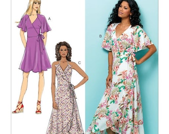 Butterick Sewing Pattern B6554 Misses' Wrap Dresses