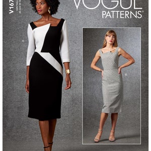 OUT of PRINT Vogue Sewing Pattern V1673 Misses&#39; Dress