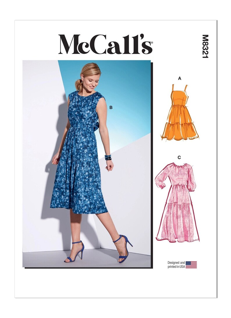 Mccall's Sewing Pattern M8321 Misses' Dresses Etsy