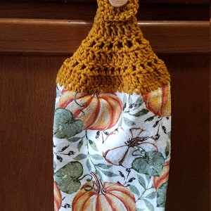 Orange Topped Orange Pumpkins - Kitchen Hand Towel