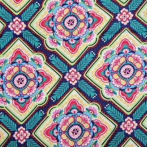 Bright Medallions Cotton Fabric (31 inches)