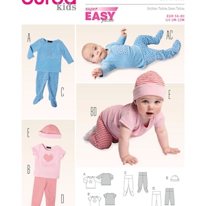Burda Style Sewing Pattern 9423 Baby Clothes