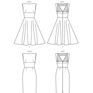 Simplicity Sewing Pattern S9286 Misses' Fold-back Facing Dresses - Etsy
