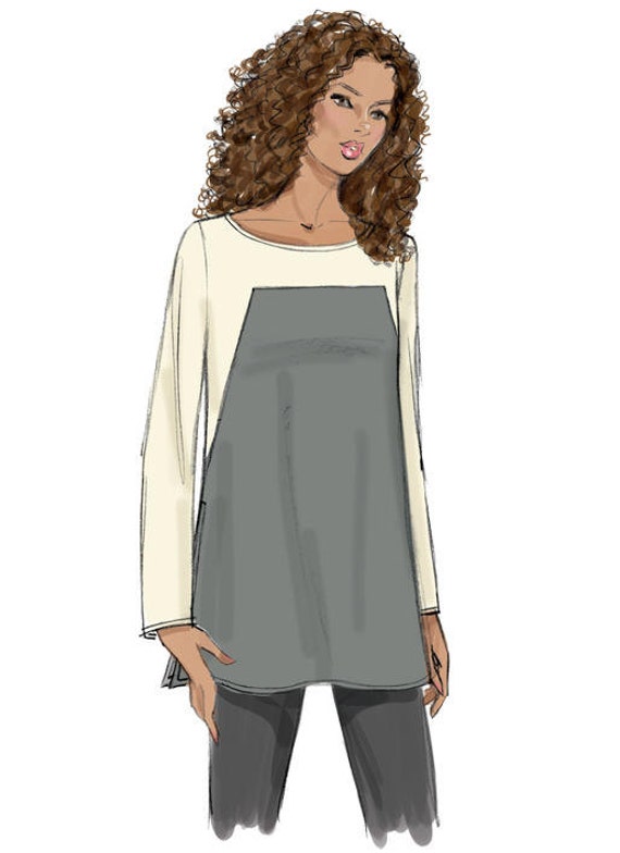 Vogue Sewing Pattern V9225 Women's Misses' Square-Seam Tunics Top Vogue Sewing Pattern V9225 Women's Misses' Square-Seam Tunics Top