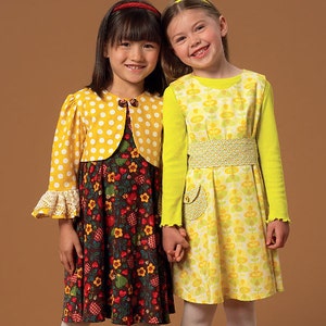OUT of PRINT McCall&#39;s Sewing Pattern M7011 Children&#39;s/Girls&#39; Jacket, Dresses and Belt