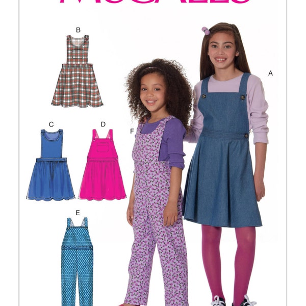 McCall's Sewing Pattern M7459 Children's/Girls' Jumpers and Overalls