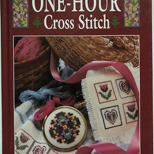 One-Hour Cross-Stitch Hardback Instruction Book - 1992