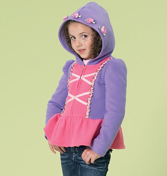 McCalls Pattern M7239 Boys//Girls Zipper Front Jackets w//Hood /& Peplum Options