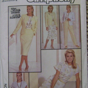 VINTAGE Simplicity Pattern 7880 Misses' Blouse, Skirt, Pants and Semi ...