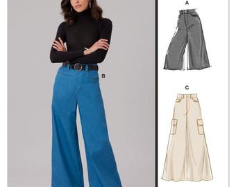McCall's Pattern M8630 Misses' Wide Leg Jeans in Two Lengths