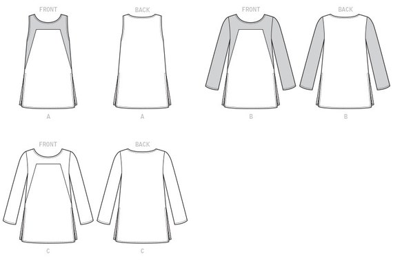 Vogue Sewing Pattern V9225 Women's Misses' Square-Seam Tunics Top Vogue Sewing Pattern V9225 Women's Misses' Square-Seam Tunics Top