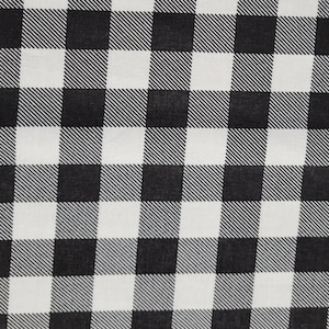 Black White Buffalo Check Cotton Fabric Sold by the Yard