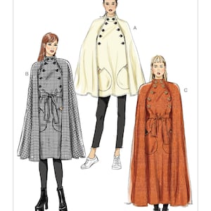 送料無料◆2025新品  Misses Sewing Vogue Belt and Pockets, Collar, High With Cape ウィッグ・エクステ