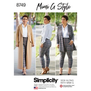 Simplicity Sewing Pattern 8749 Misses'/Women's Mimi G Style Coat and Pants