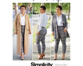 Simplicity Sewing Pattern 8749 Misses'/Women's Mimi G Style Coat and Pants