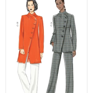 Vogue Sewing Pattern V9274 Misses' Asymmetrical Jacket, and Pull-On Pants